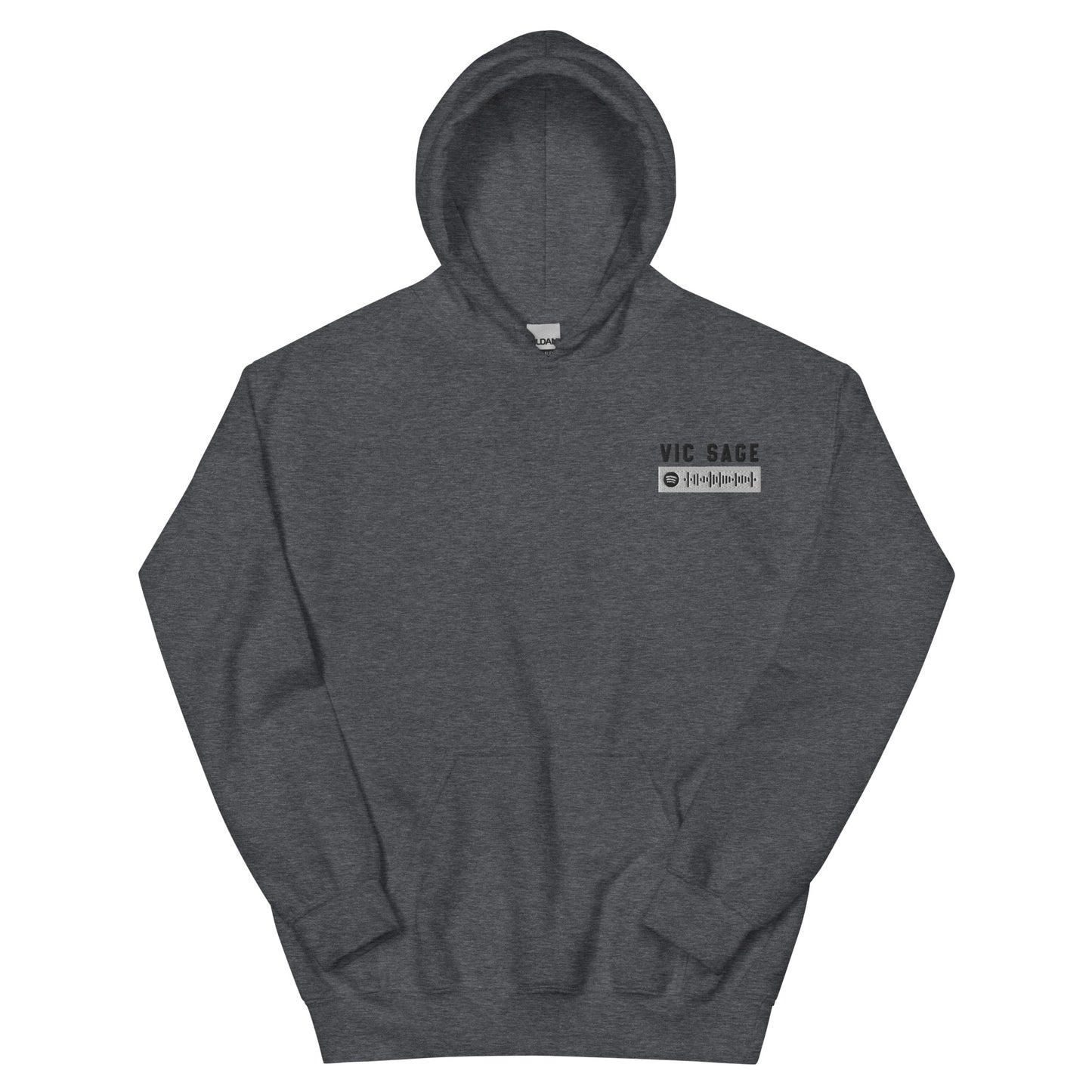Vic Sage Spotify QR Hoodie w/ Black Embroidery