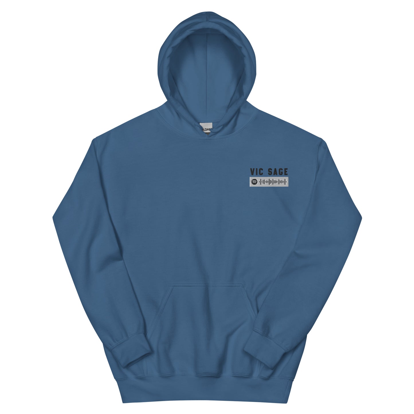 Vic Sage Spotify QR Hoodie w/ Black Embroidery