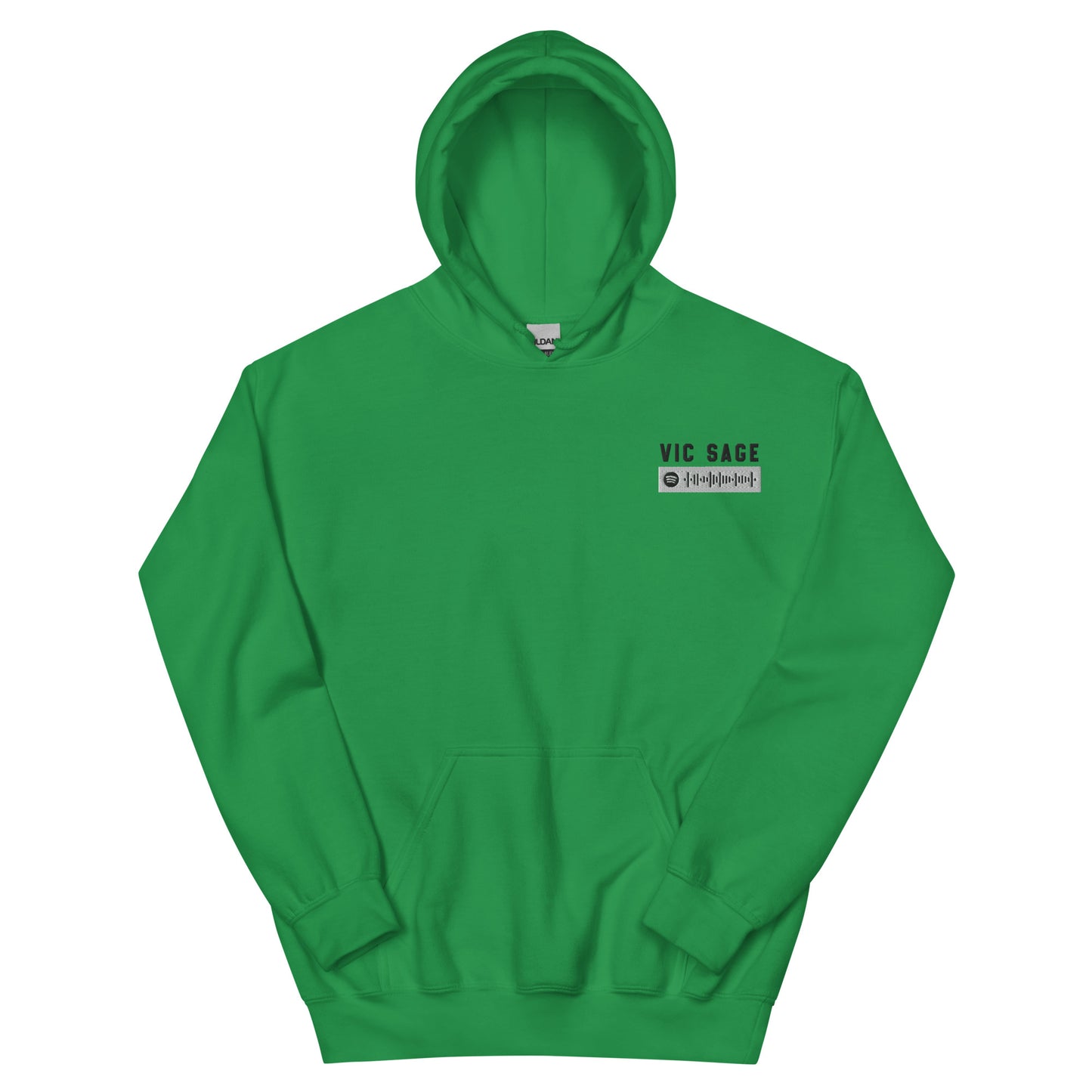 Vic Sage Spotify QR Hoodie w/ Black Embroidery