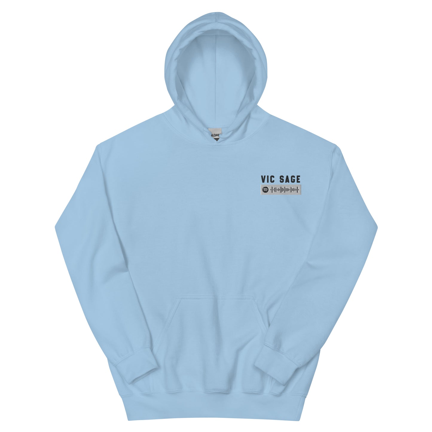 Vic Sage Spotify QR Hoodie w/ Black Embroidery