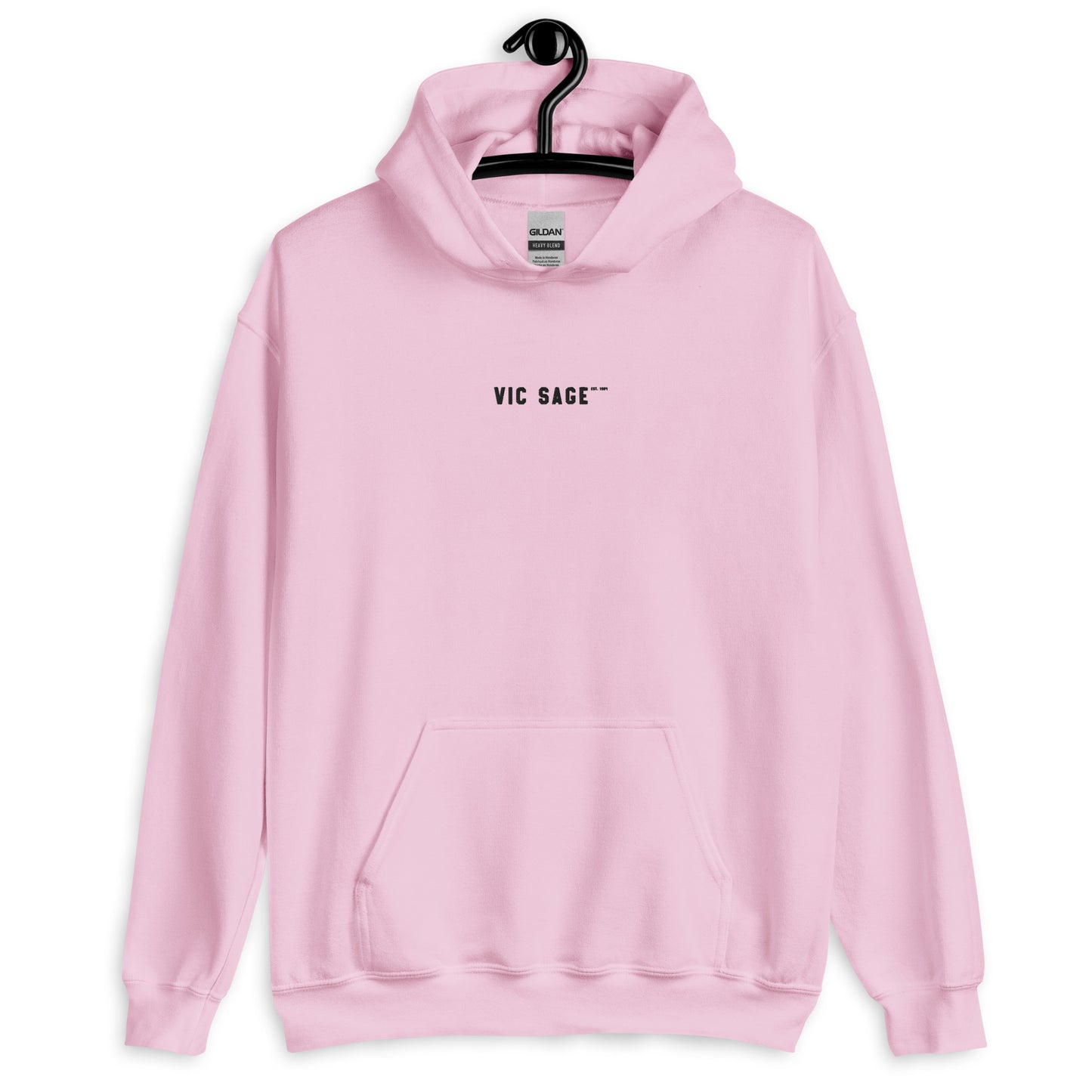Vic Sage Center Logo Hoodie w/ Black Embroidery