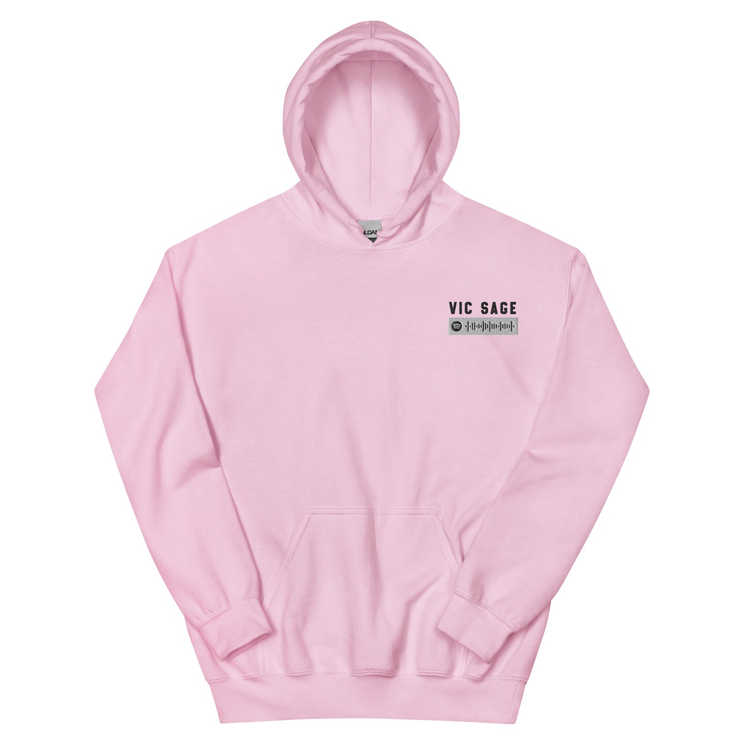 Vic Sage Spotify QR Hoodie w/ Black Embroidery
