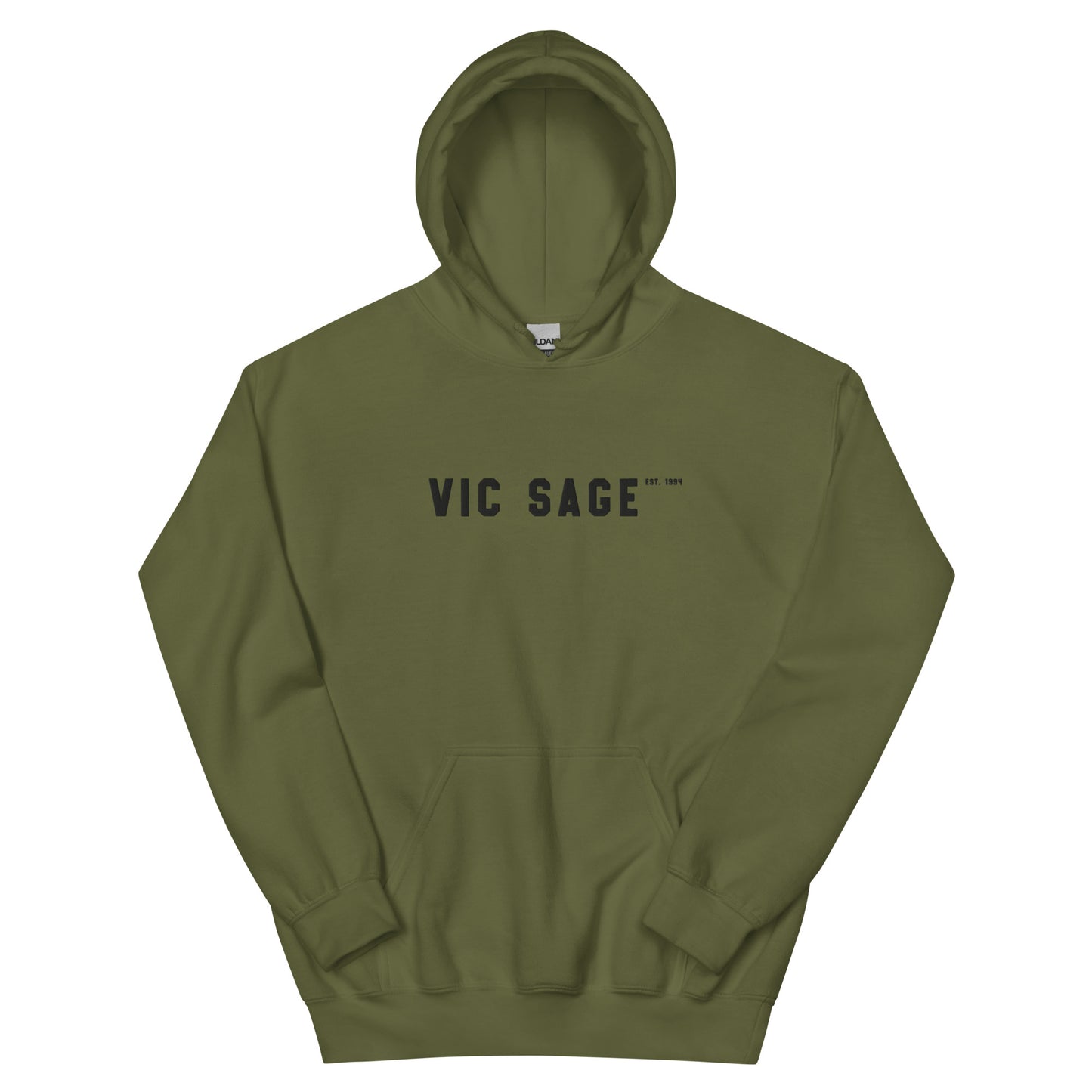 Vic Sage Hoodie w/ Black Embroidery