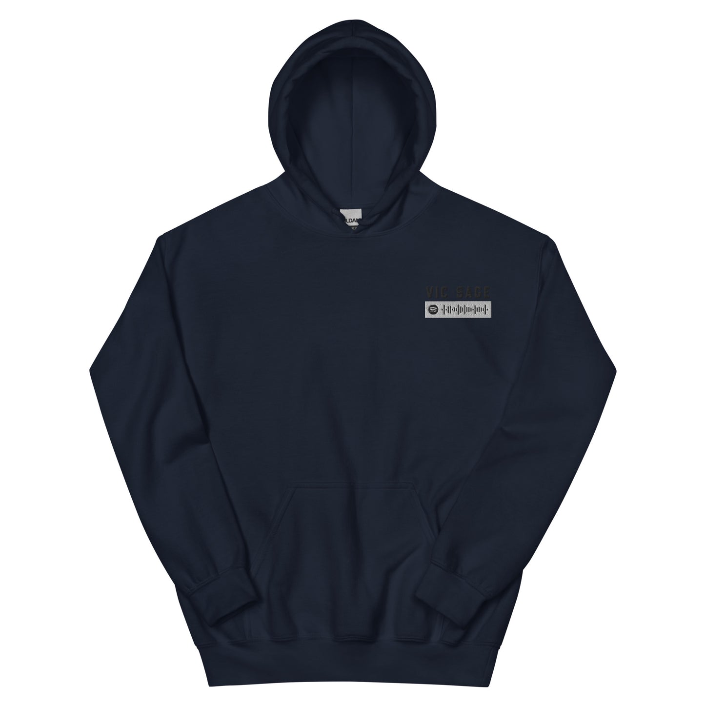 Vic Sage Spotify QR Hoodie w/ Black Embroidery