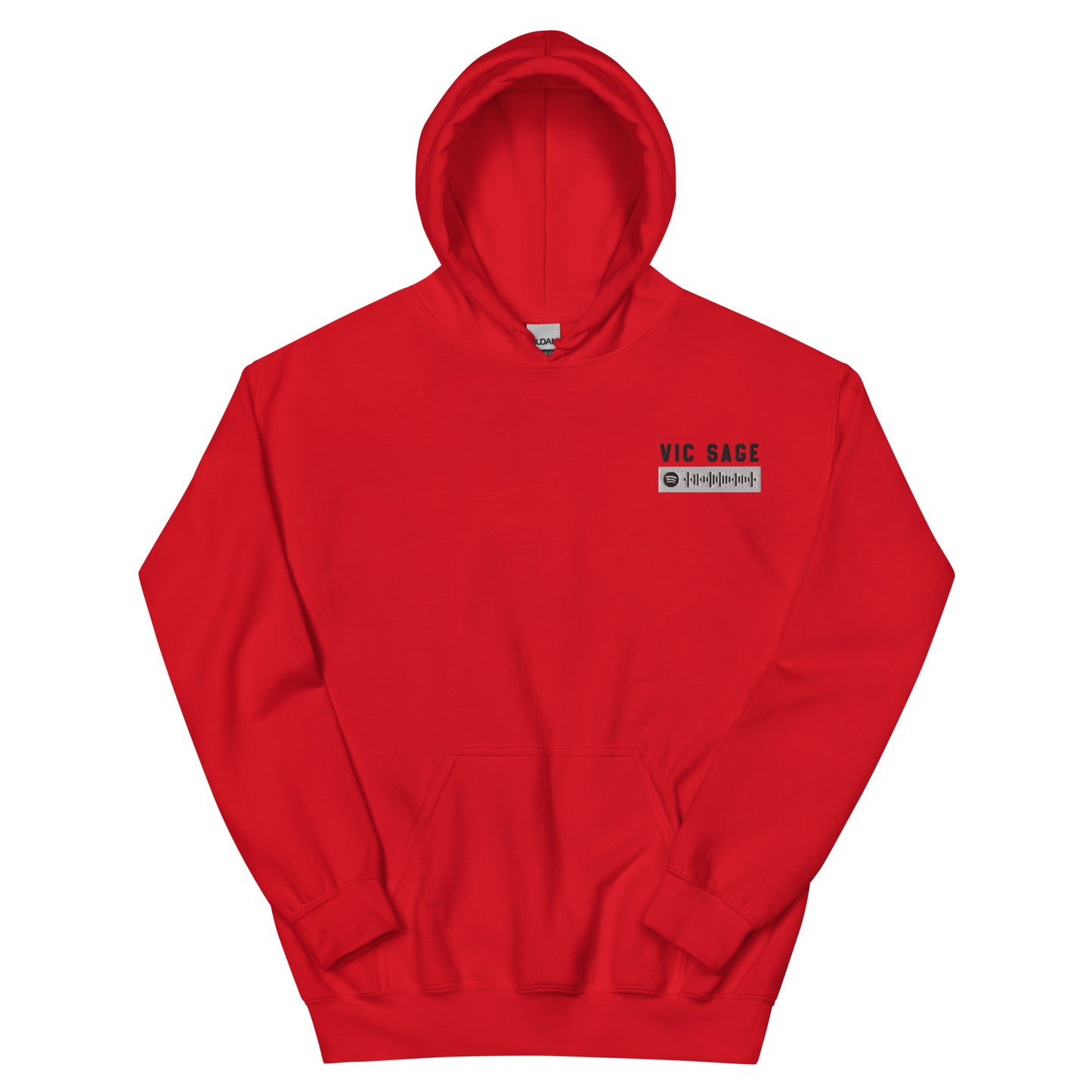 Vic Sage Spotify QR Hoodie w/ Black Embroidery