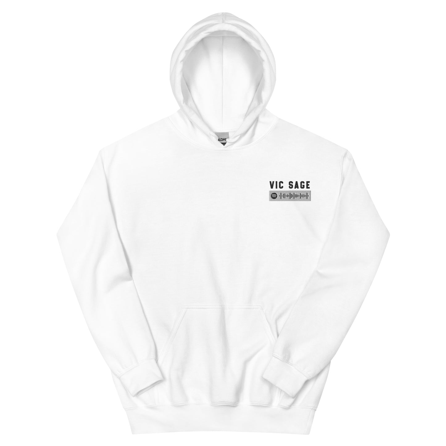 Vic Sage Spotify QR Hoodie w/ Black Embroidery