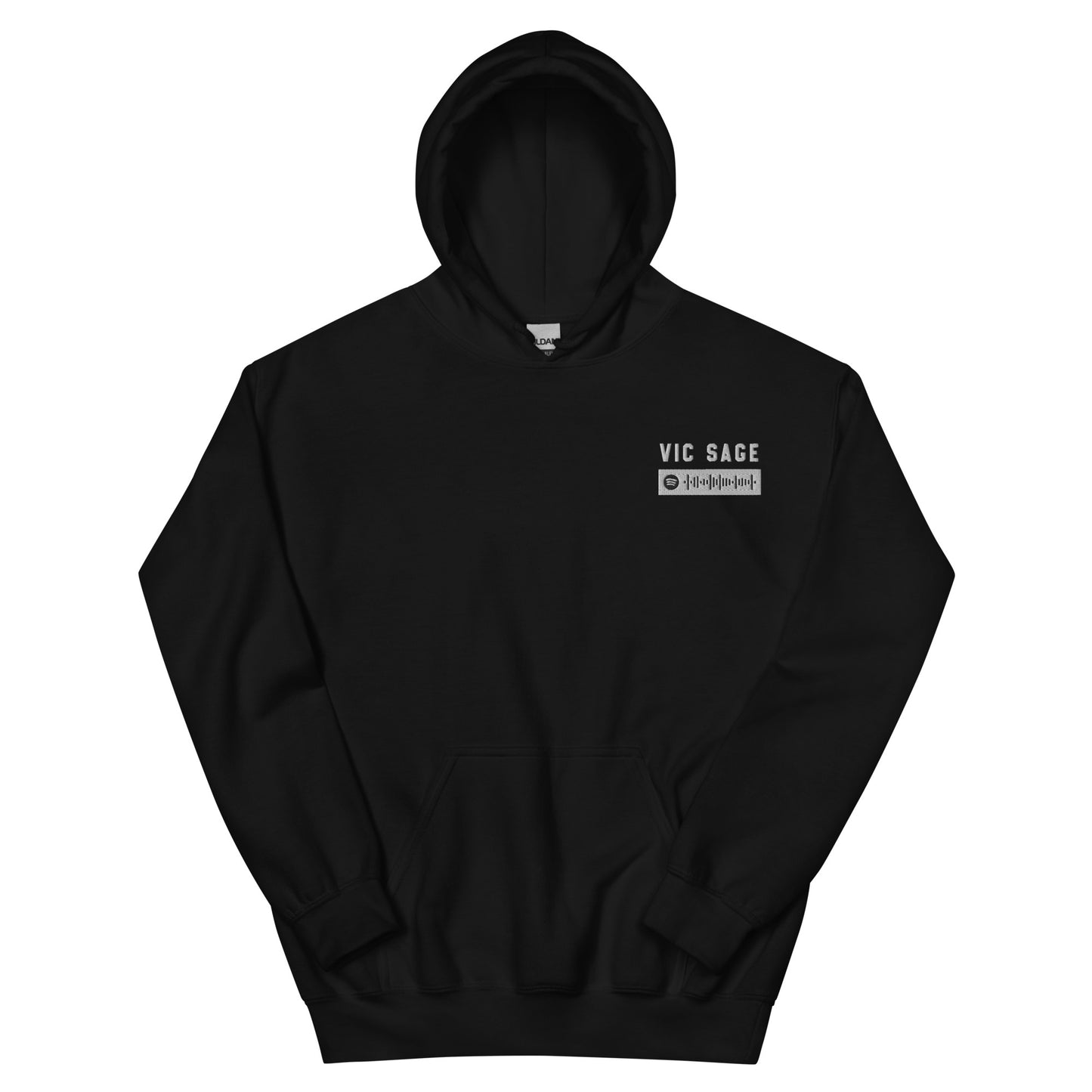 Vic Sage Spotify QR Hoodie w/ White Embroidery