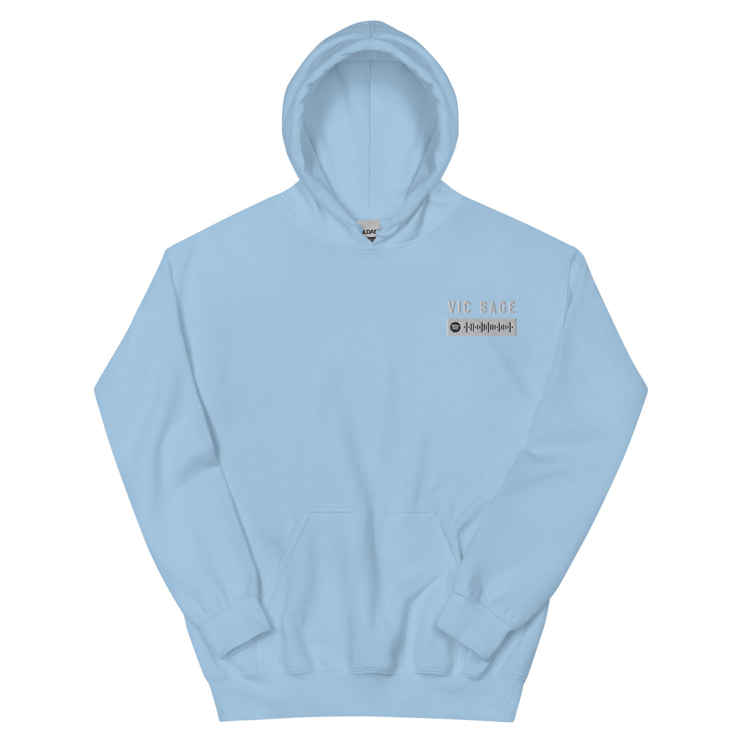 Vic Sage Spotify QR Hoodie w/ White Embroidery