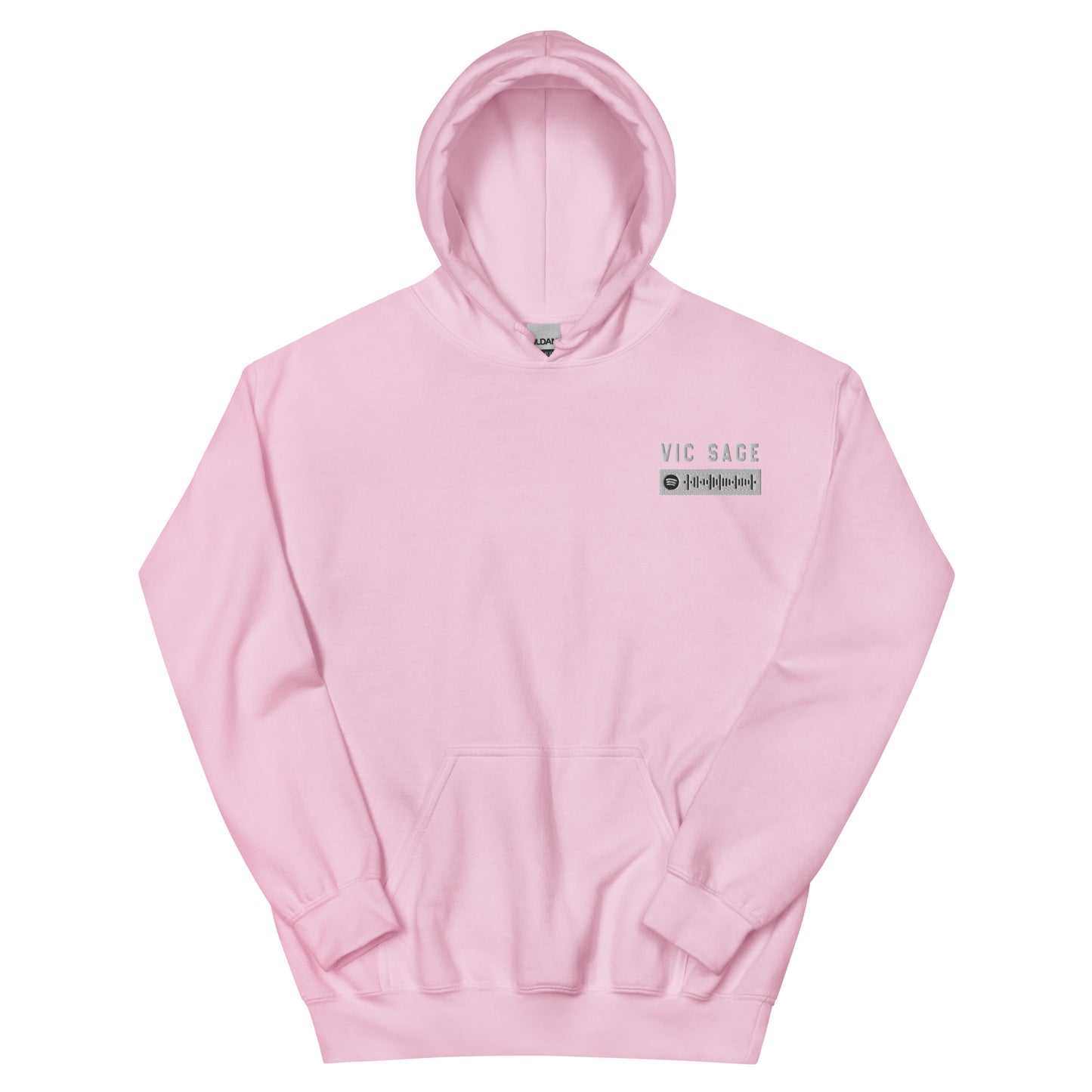 Vic Sage Spotify QR Hoodie w/ White Embroidery