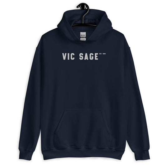 Vic Sage Hoodie w/ White Embroidery