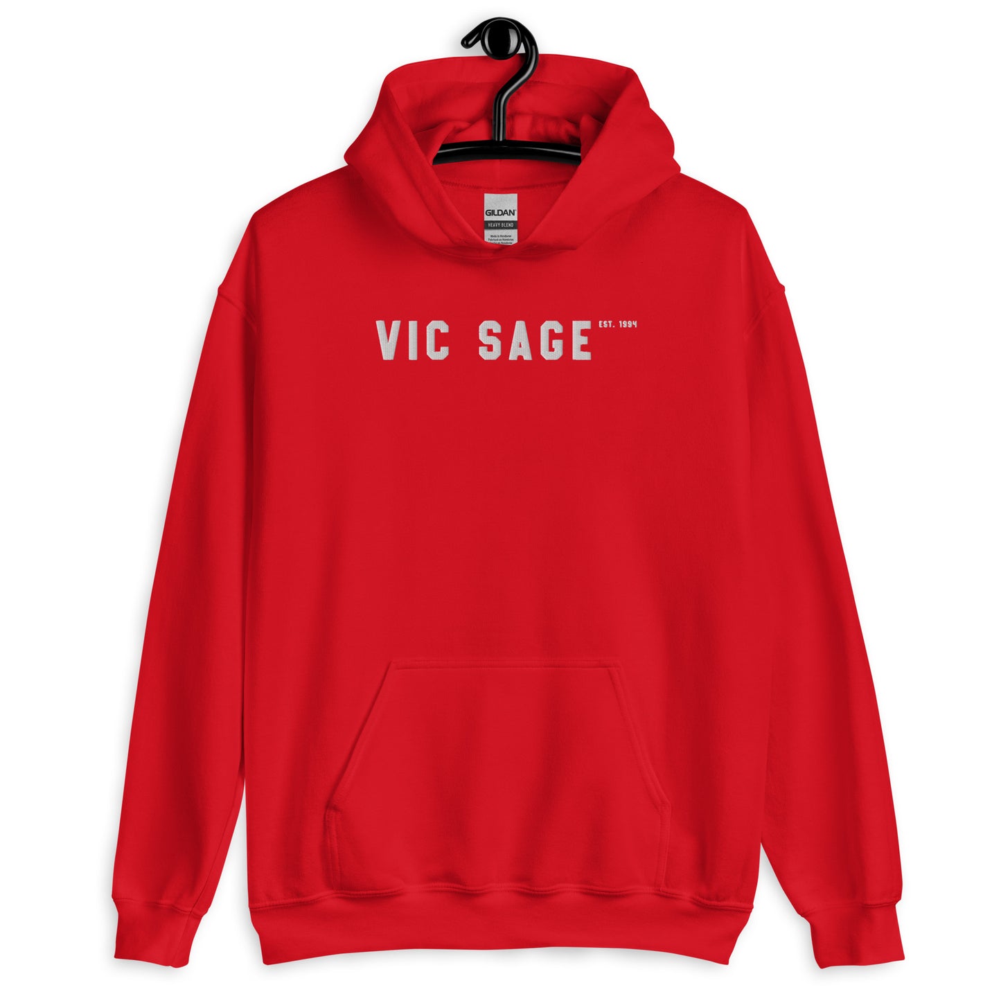 Vic Sage Hoodie w/ White Embroidery