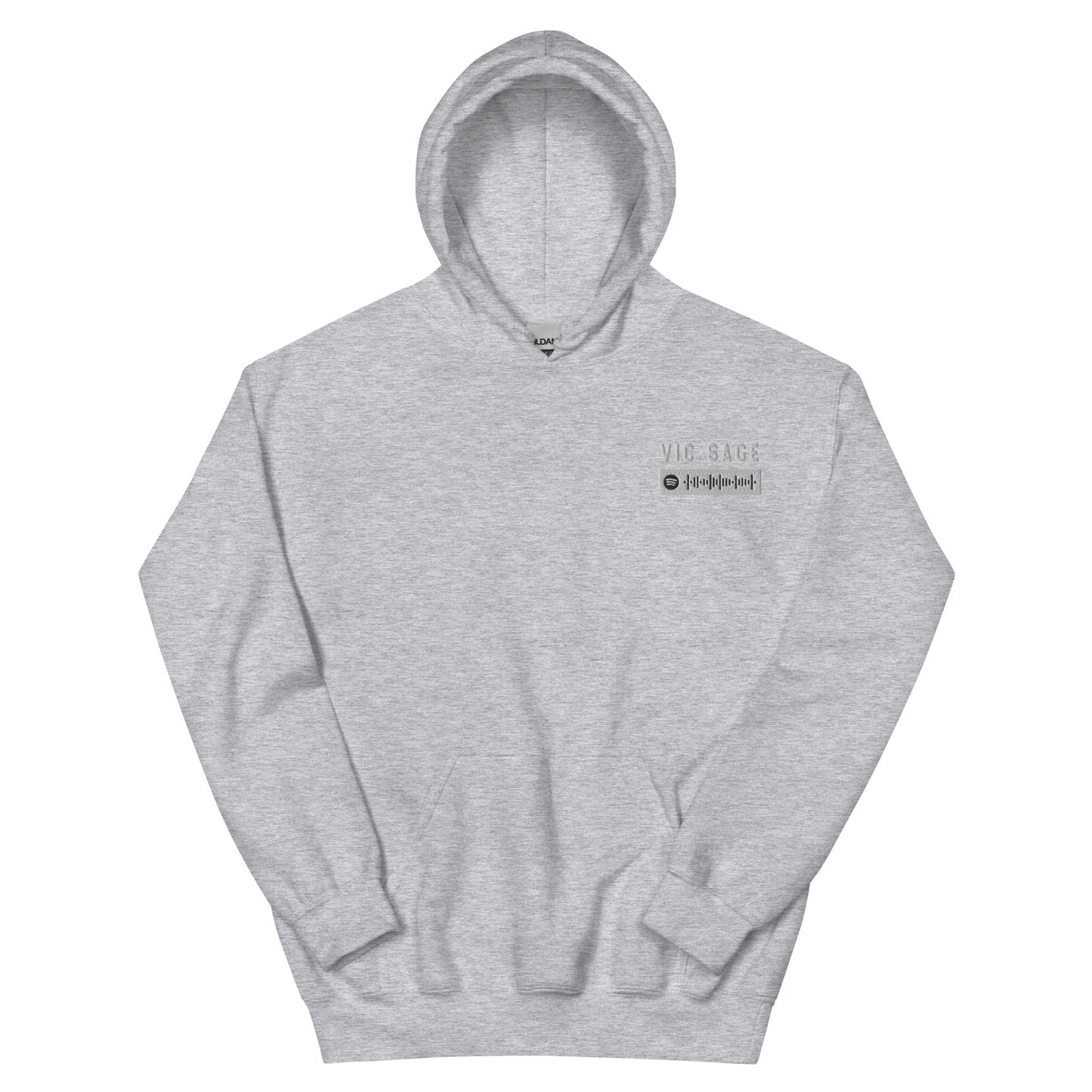 Vic Sage Spotify QR Hoodie w/ White Embroidery