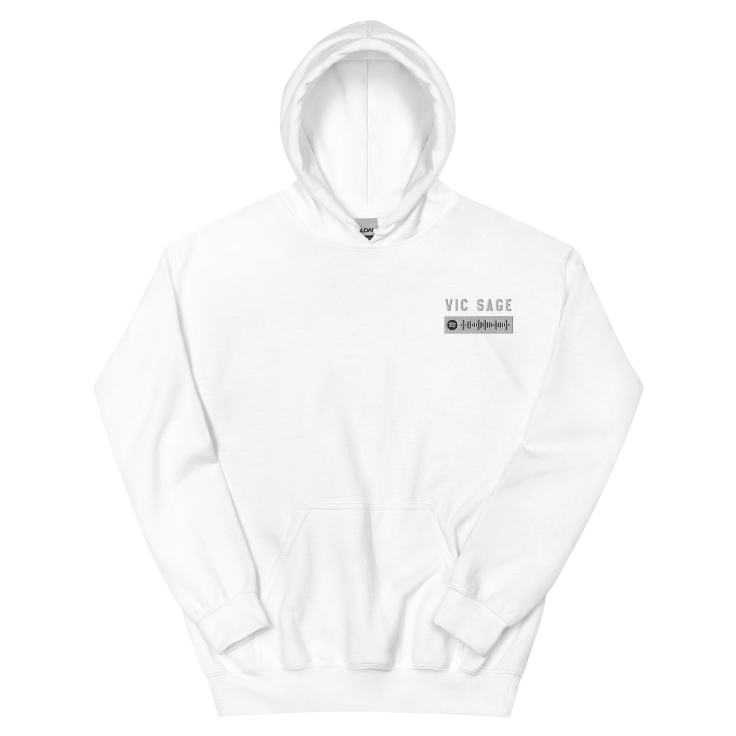 Vic Sage Spotify QR Hoodie w/ White Embroidery